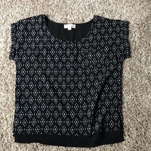 💕 Black tribal print top